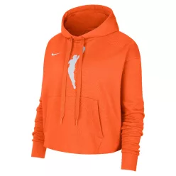 Team 13 Courtside Women's Nike WNBA Cropped Pullover Hoodie Brilliant Orange/Brilliant Orange/White – termékfotó, oldalnézet