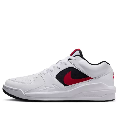 Jordan Stadium 90 White Black Gym Red alacsony szárú sneaker – termékfotó, oldalnézet