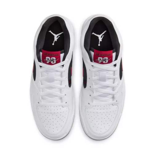 Jordan Stadium 90 White Black Gym Red alacsony szárú sneaker – termékfotó, oldalnézet
