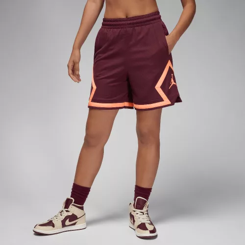 Jordan Sport Women's Diamond Shorts Night Maroon/Night Maroon/Orange Pulse/Orange Pulse – termékfotó, oldalnézet