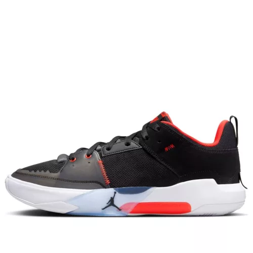 Jordan One Take 5 Black Habanero Red (GS) alacsony szárú sneaker – termékfotó, oldalnézet