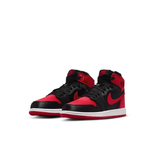 Jordan 1 Retro High OG Satin Bred (PS) magas szárú sneaker – termékfotó, oldalnézet