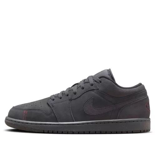 Jordan 1 Low SE Craft Dark Smoke Grey Varsity Red alacsony szárú sneaker – termékfotó, oldalnézet