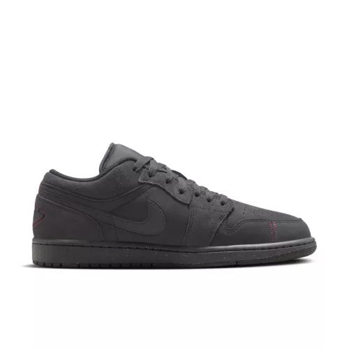Jordan 1 Low SE Craft Dark Smoke Grey Varsity Red alacsony szárú sneaker – termékfotó, oldalnézet