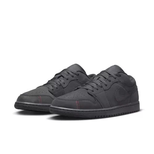 Jordan 1 Low SE Craft Dark Smoke Grey Varsity Red alacsony szárú sneaker – termékfotó, oldalnézet