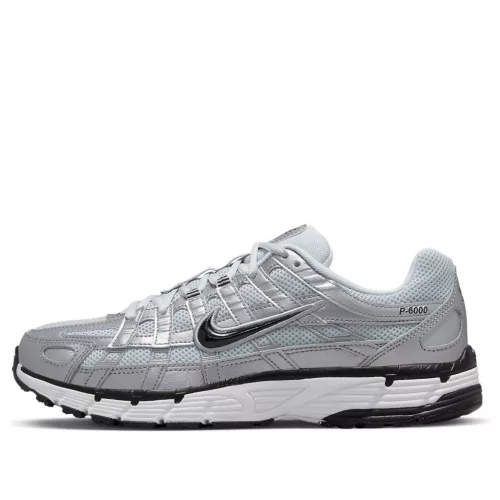 Nike P-6000 Metallic Silver Pure Platinum (Women's) alacsony szárú sneaker – termékfotó, oldalnézet