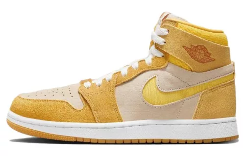 Jordan 1 High Zoom Air CMFT 2 Yellow Ochre (Women's) magas szárú sneaker – termékfotó, oldalnézet