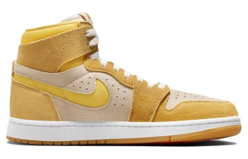 Jordan 1 High Zoom Air CMFT 2 Yellow Ochre (Women's) magas szárú sneaker – termékfotó, oldalnézet