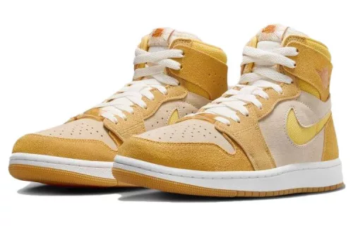 Jordan 1 High Zoom Air CMFT 2 Yellow Ochre (Women's) magas szárú sneaker – termékfotó, oldalnézet