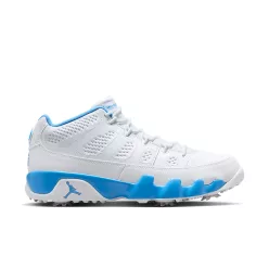 Jordan 9 Retro Low Golf White University Blue alacsony szárú sneaker – termékfotó, oldalnézet