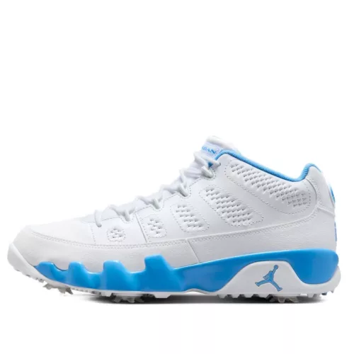 Jordan 9 Retro Low Golf White University Blue alacsony szárú sneaker – termékfotó, oldalnézet