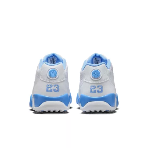 Jordan 9 Retro Low Golf White University Blue alacsony szárú sneaker – termékfotó, oldalnézet