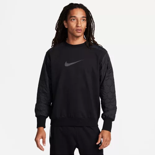Nike Standard Issue Men's Basketball Crew-Neck Sweatshirt Black/Anthracite – termékfotó, oldalnézet