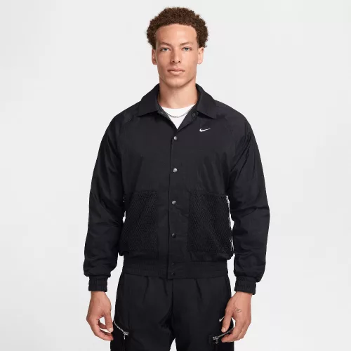 Nike Men's Repel Woven Basketball Jacket Black/White – termékfotó, oldalnézet
