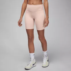 Jordan Sport Women's High-Waisted 7" Bike Shorts Particle Beige/White – termékfotó, oldalnézet
