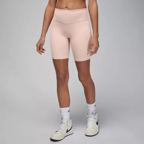 Jordan Sport Women's High-Waisted 7" Bike Shorts Particle Beige/White – termékfotó, oldalnézet