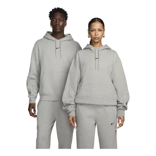 Nike x NOCTA CS Pullover Hoodie Dark Grey Heather/Matte Silver/Black – termékfotó, oldalnézet