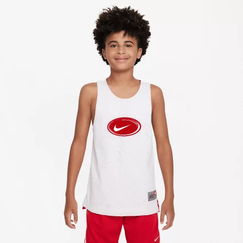 Nike Culture of Basketball Older Kids' Reversible Jersey White/University Red/University Red – termékfotó, oldalnézet