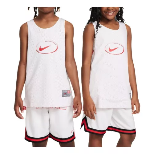 Nike Culture of Basketball Older Kids' Reversible Jersey White/University Red/University Red – termékfotó, oldalnézet
