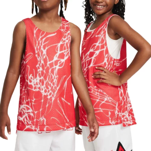 Nike Culture of Basketball Older Kids' Reversible Jersey White/University Red/University Red – termékfotó, oldalnézet