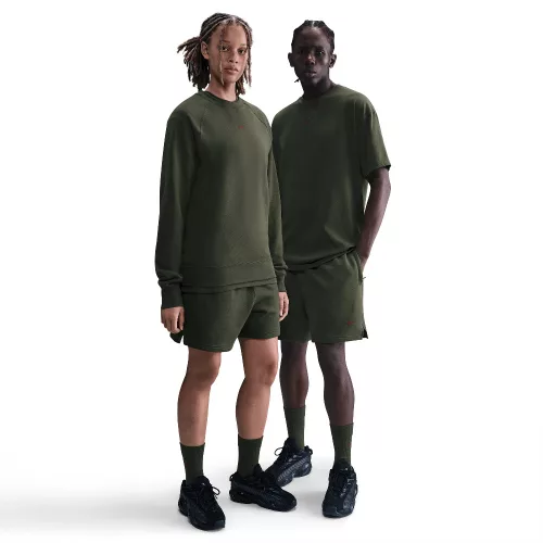 NOCTA Cardinal Fleece Shorts Cargo Khaki/Team Red – termékfotó, oldalnézet