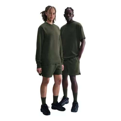 NOCTA Cardinal Fleece Shorts Cargo Khaki/Team Red – termékfotó, oldalnézet