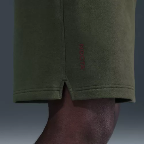 NOCTA Cardinal Fleece Shorts Cargo Khaki/Team Red – termékfotó, oldalnézet