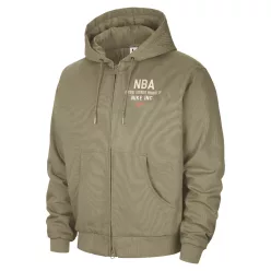 Team 31 Men's Nike NBA Jacket Neutral Olive/Hyper Crimson/Antique Brass/Hyper Crimson – termékfotó, oldalnézet