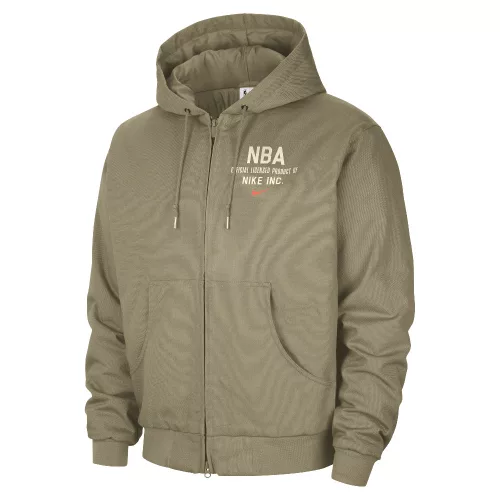 Team 31 Men's Nike NBA Jacket Neutral Olive/Hyper Crimson/Antique Brass/Hyper Crimson – termékfotó, oldalnézet