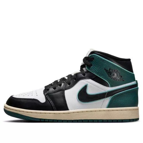 Jordan 1 Mid SE Oxidized Green (Women's) közepes szárú sneaker – termékfotó, oldalnézet