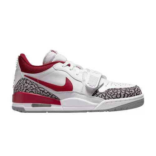 Jordan Legacy 312 Low White Cement Gym Red (Women's) alacsony szárú sneaker – termékfotó, oldalnézet