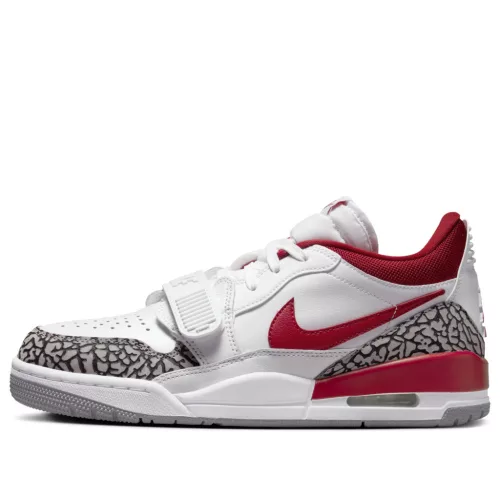 Jordan Legacy 312 Low White Cement Gym Red (Women's) alacsony szárú sneaker – termékfotó, oldalnézet