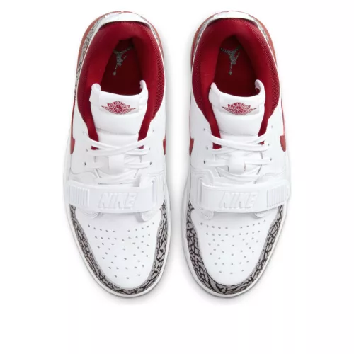 Jordan Legacy 312 Low White Cement Gym Red (Women's) alacsony szárú sneaker – termékfotó, oldalnézet
