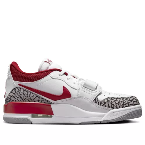 Jordan Legacy 312 Low White Cement Gym Red (Women's) alacsony szárú sneaker – termékfotó, oldalnézet