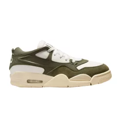 Wmns Air Jordan 4 RM 'Medium Olive' alacsony szárú sneaker – termékfotó, oldalnézet
