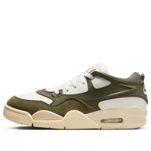 Wmns Air Jordan 4 RM 'Medium Olive' alacsony szárú sneaker – termékfotó, oldalnézet