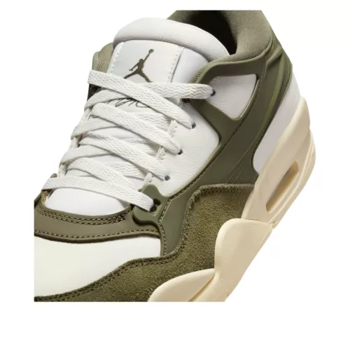Wmns Air Jordan 4 RM 'Medium Olive' alacsony szárú sneaker – termékfotó, oldalnézet