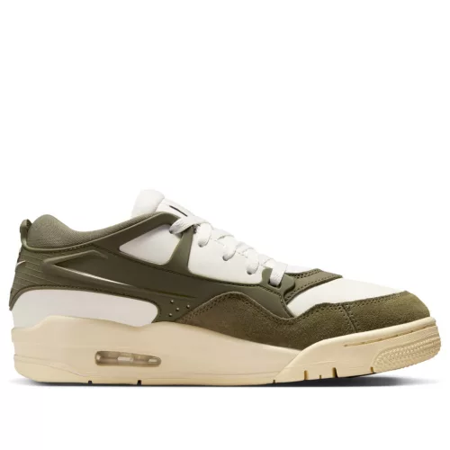 Wmns Air Jordan 4 RM 'Medium Olive' alacsony szárú sneaker – termékfotó, oldalnézet