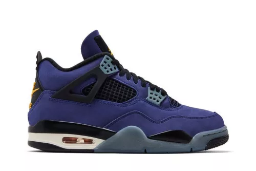 Jordan 4 Retro Lakers alacsony szárú sneaker – termékfotó, oldalnézet