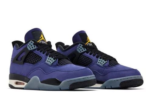 Jordan 4 Retro Lakers alacsony szárú sneaker – termékfotó, oldalnézet