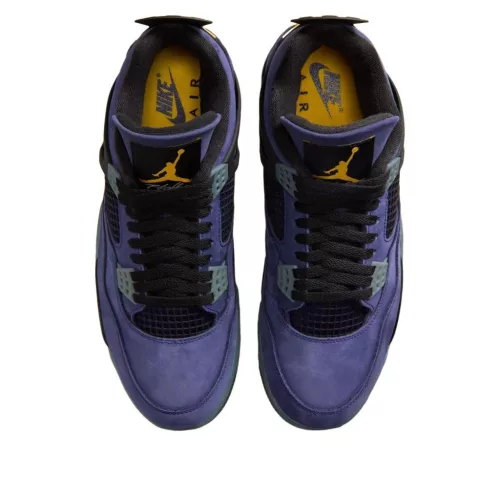 Jordan 4 Retro Lakers magas szárú sneaker – termékfotó, oldalnézet