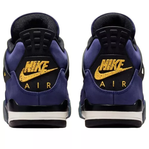 Jordan 4 Retro Lakers magas szárú sneaker – termékfotó, oldalnézet