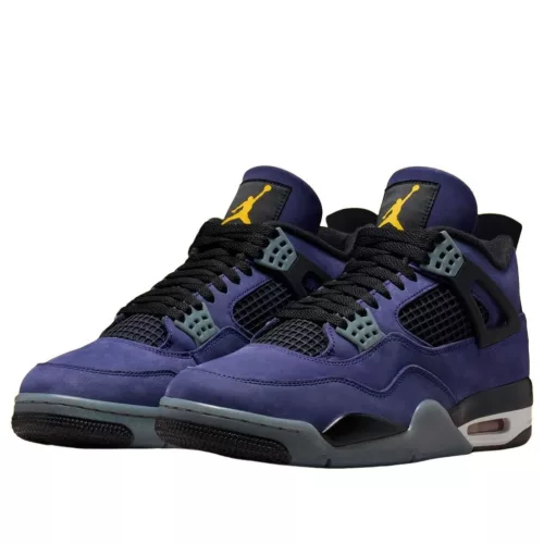 Jordan 4 Retro Lakers magas szárú sneaker – termékfotó, oldalnézet
