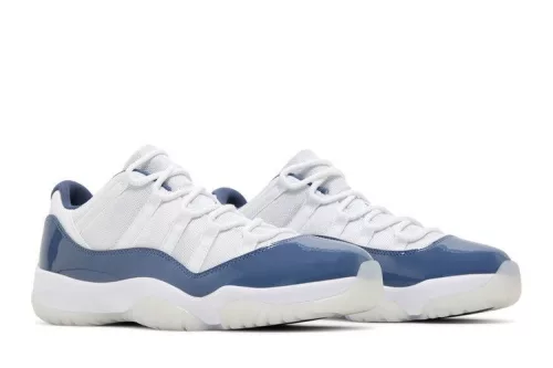 Jordan 11 Retro Low Diffused Blue férfi alacsony szárú utcai sneaker fehér