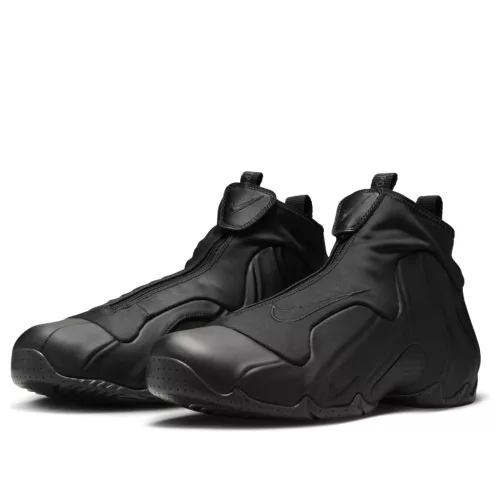 Nike Air Flightposite Black (2025) magas szárú sneaker – termékfotó, oldalnézet