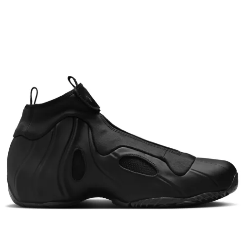 Nike Air Flightposite Black (2025) magas szárú sneaker – termékfotó, oldalnézet