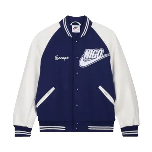 Nike x Nigo NRG Varsity Jacket Navy – termékfotó, oldalnézet