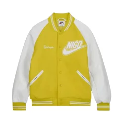 Nike x Nigo NRG Varsity Jacket Yellow – termékfotó, oldalnézet