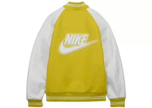 Nike x Nigo NRG Varsity Jacket Yellow – termékfotó, oldalnézet