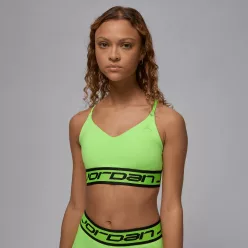 Jordan Sport Indy Women's Light Support Sports Bra Electric Green/Black/Electric Green – termékfotó, oldalnézet